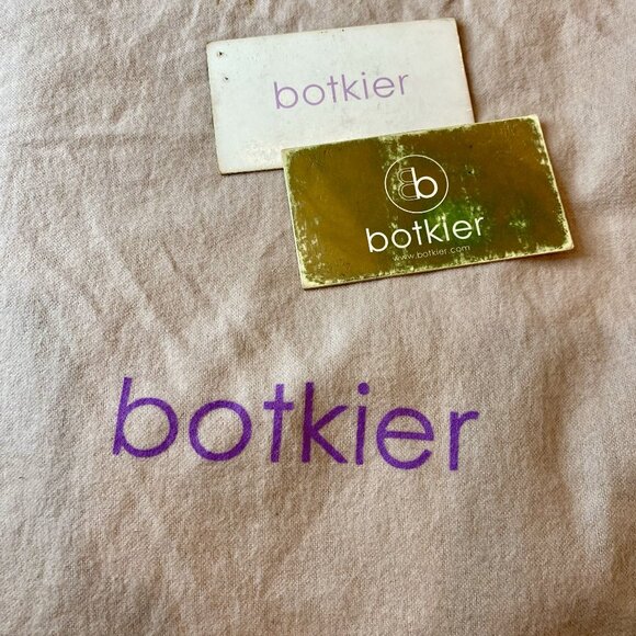 BOTKIER VINTAGE BOMBAY BURGUNDY/BROWN GOLD STUDDED TALL LEATHER HANDBAG - Picture 12 of 12